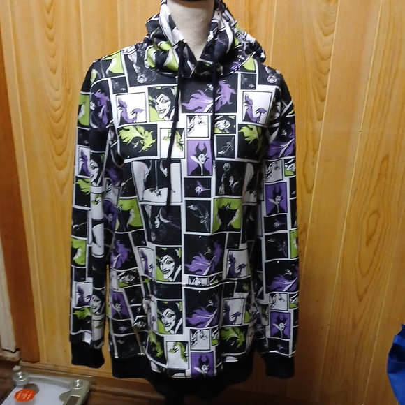 Disney Villains Black and Purple Hoodie Size Medium - Picture 2 of 6